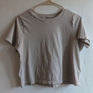 Madewell Softfade Boxy Crop Tee S Taupe